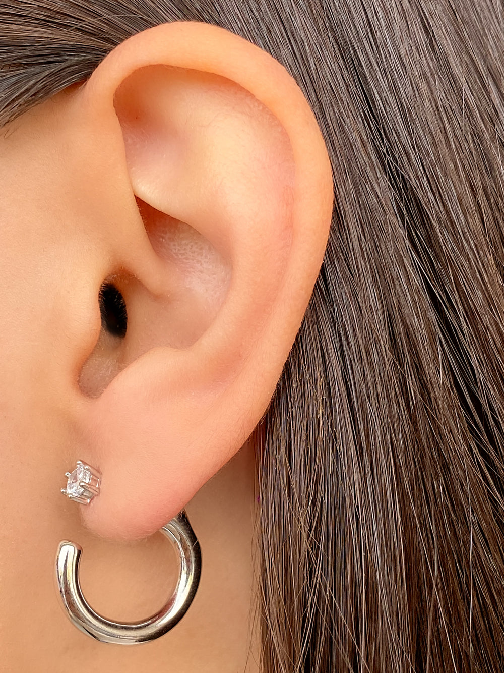 Par Arete Zirconia Con Aro