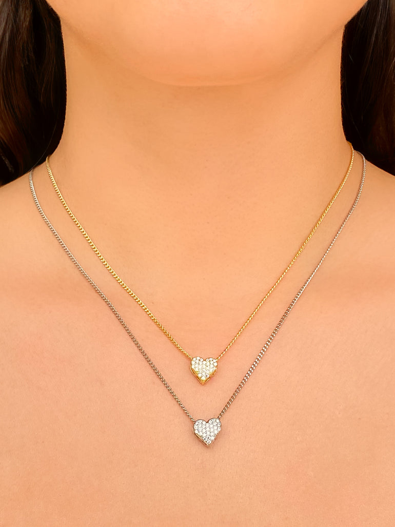Collar Con Corazon Zirconias
