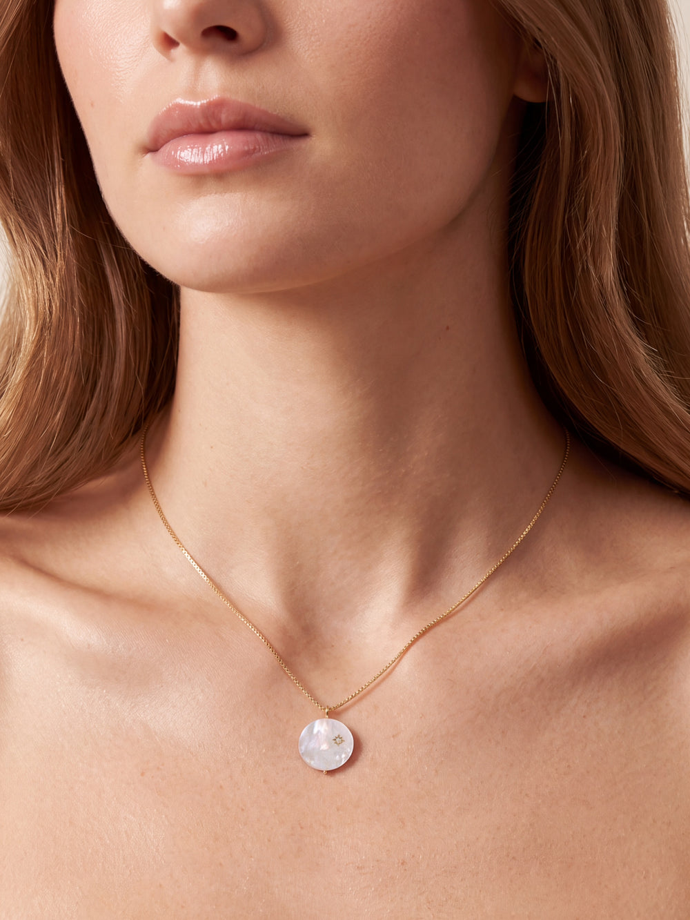 Collar Dije Madre Perla Con Zirconia