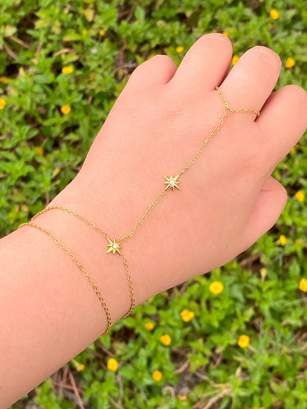 Pulsera Estrella Del Norte Con Anillo