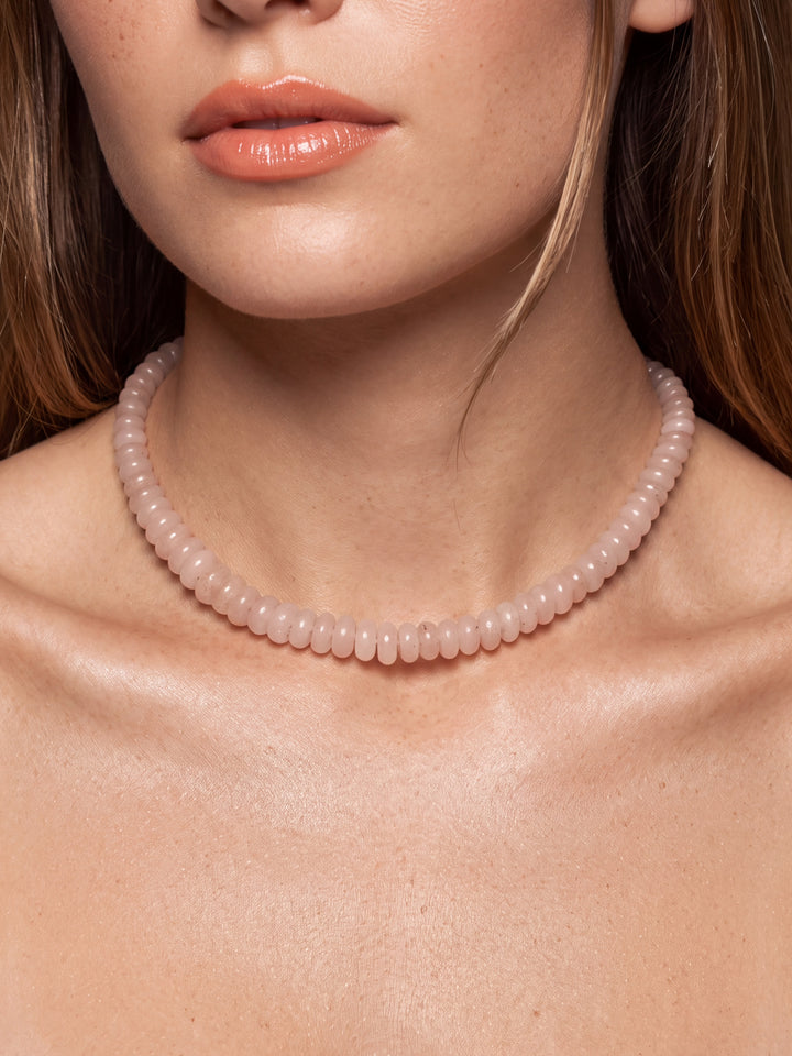 Choker Aros Piedra Natural 8 mm
