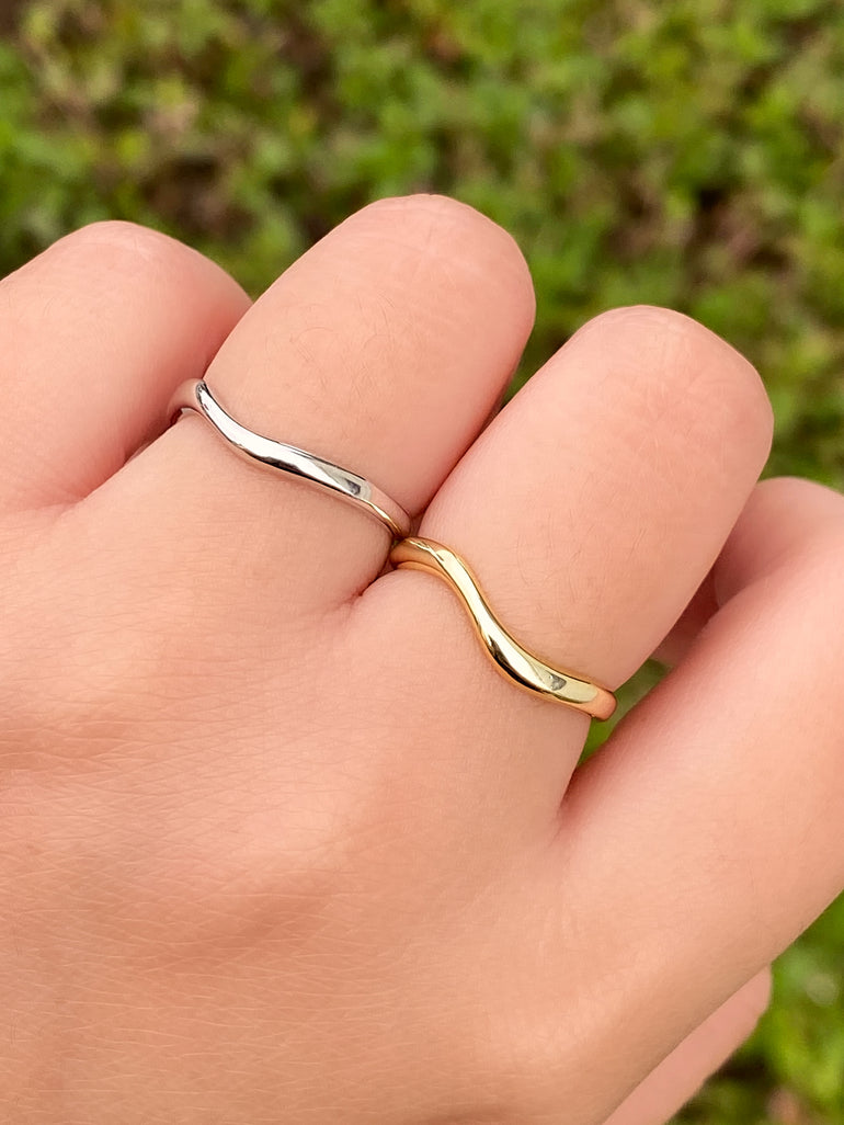 Anillo Onda Liso Delgado