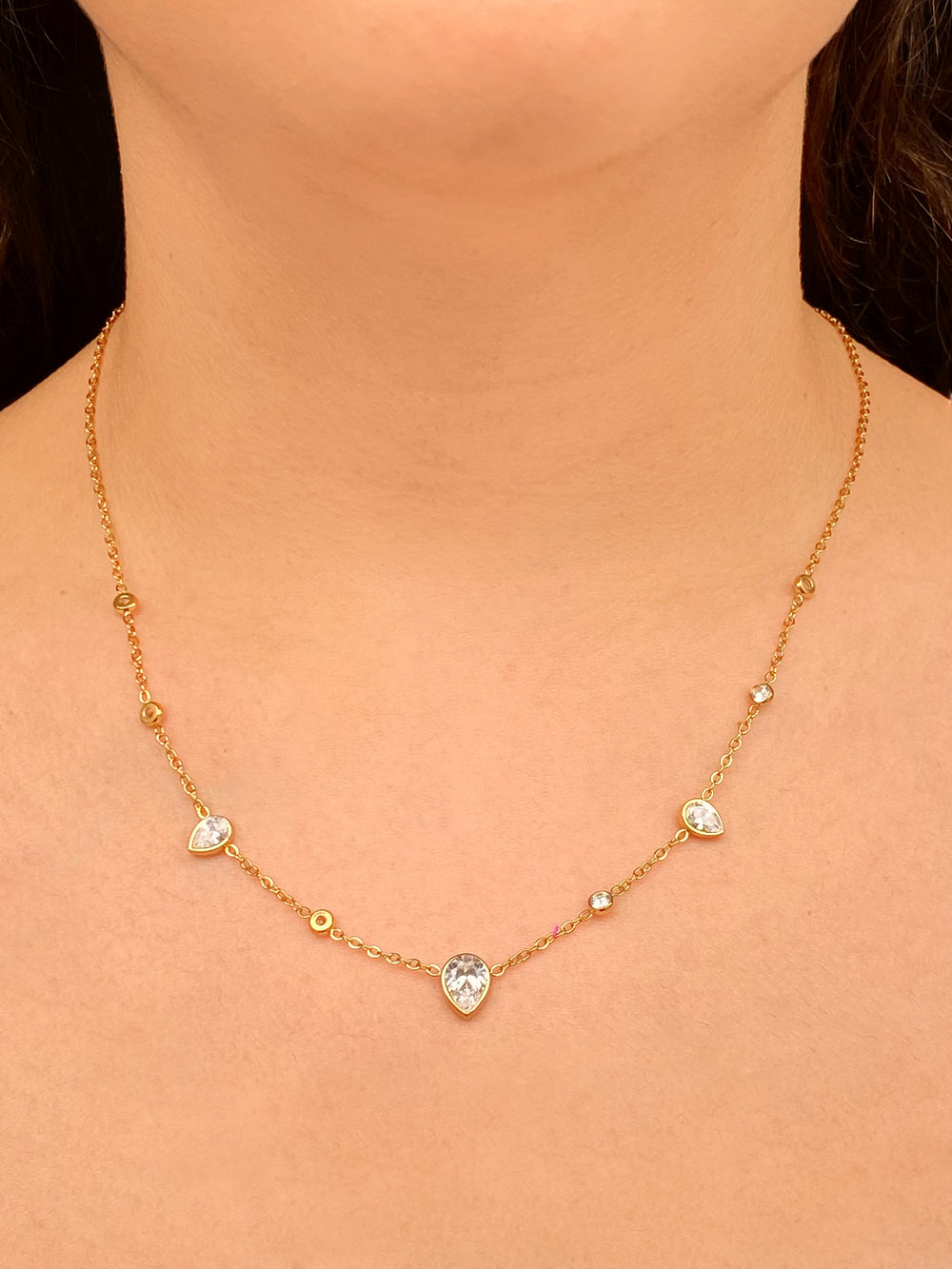 Collar Gotas y Zirconias
