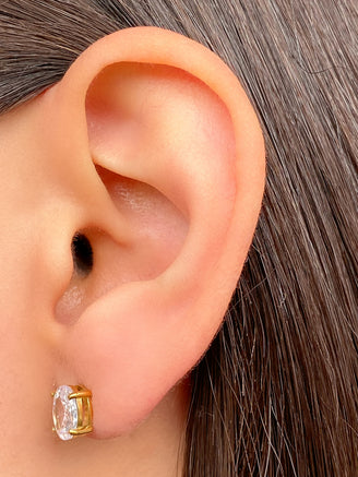 Par Arete Zirconia Ovalado