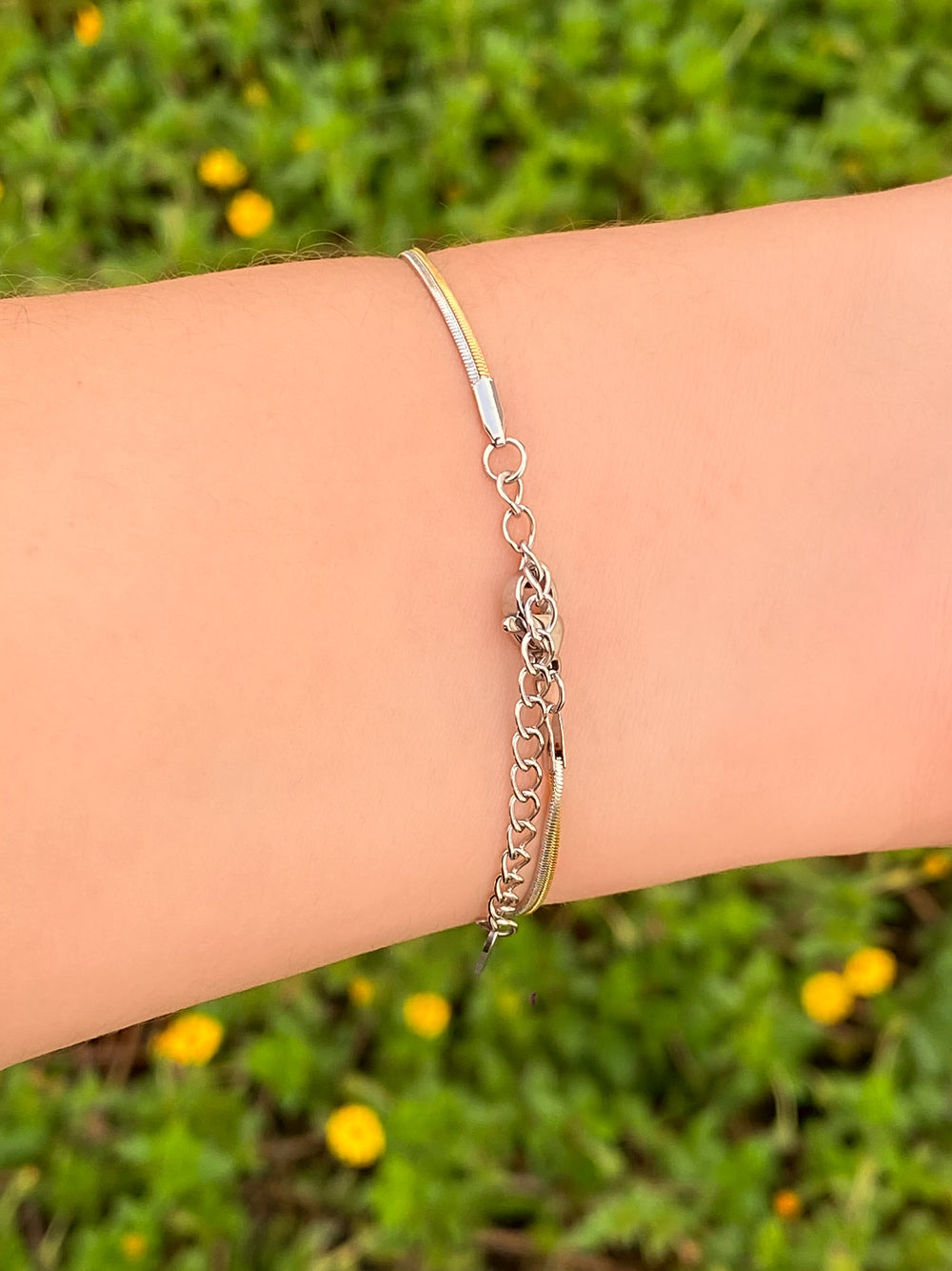Pulsera Doble Delgada Combinada