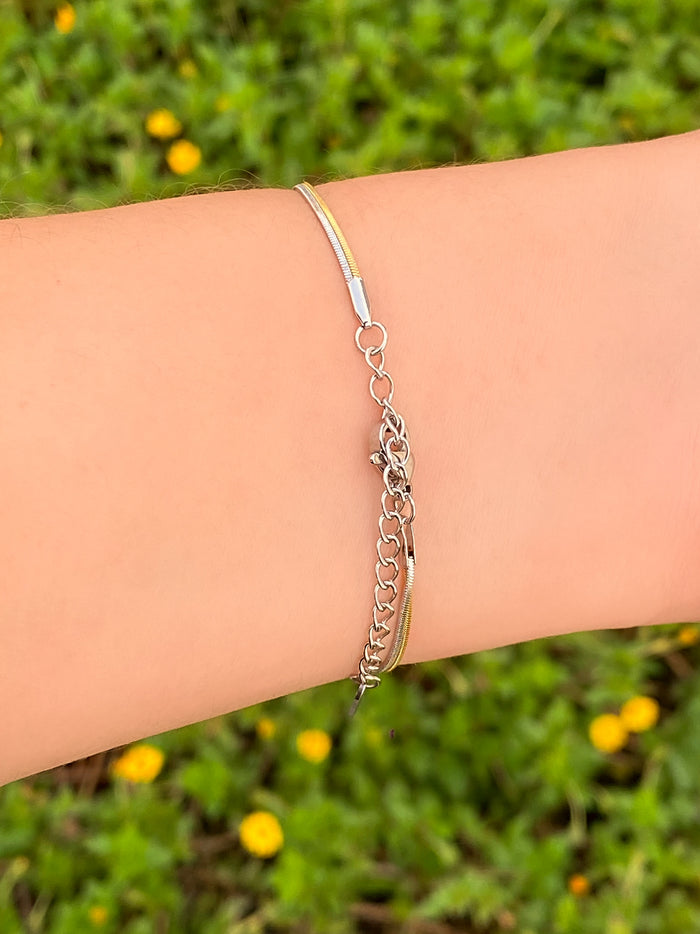 Pulsera Doble Delgada Combinada