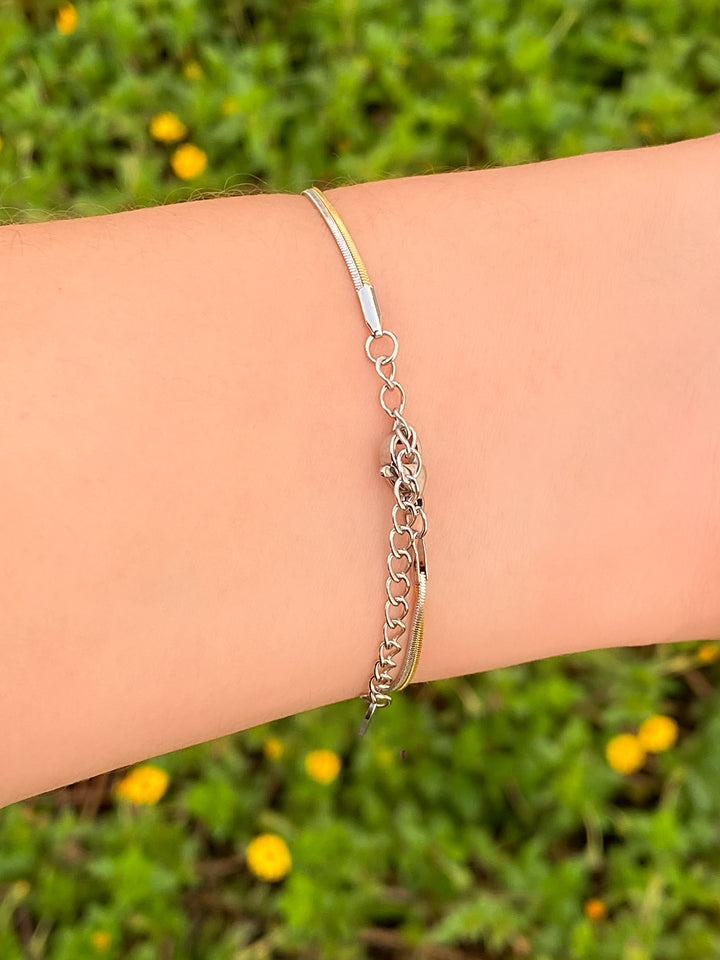 Pulsera Doble Delgada Combinada