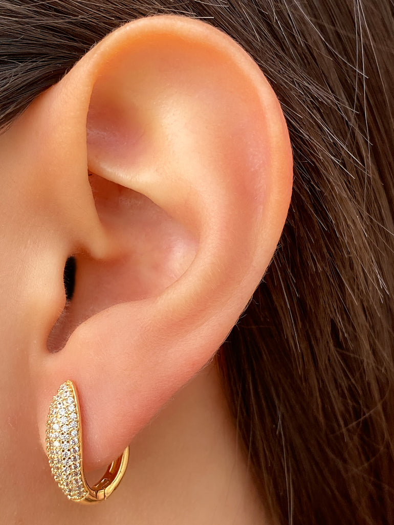 Par Arracada Zirconias Pico Con Zirconias