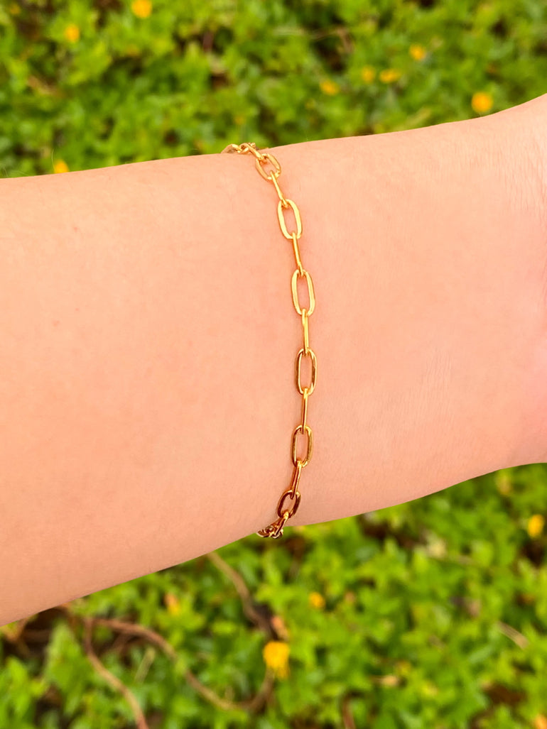 Pulsera Eslabones Tipo Clip 3 mm