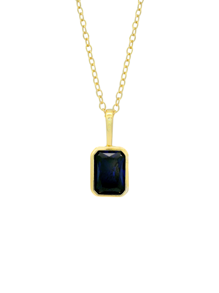 Collar Birthstone Rectangular Dorado