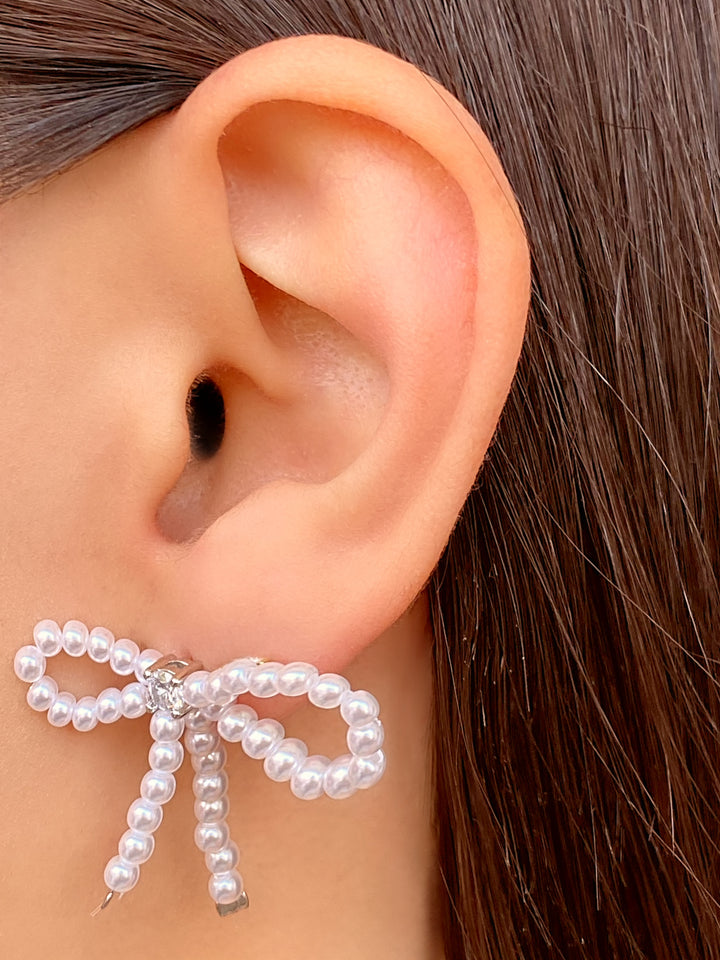Par Arete Moño Perlas Con Zirconia
