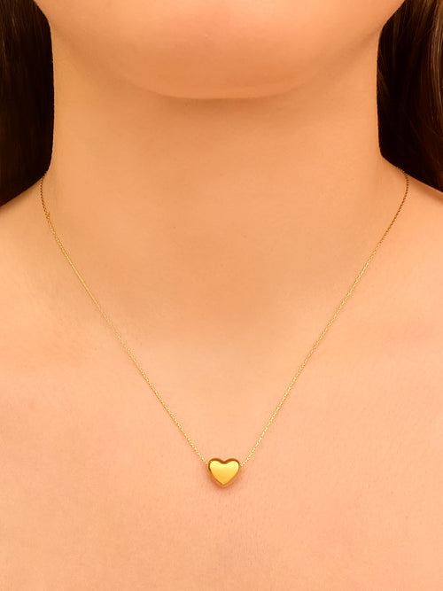 Collar Con Corazon Liso