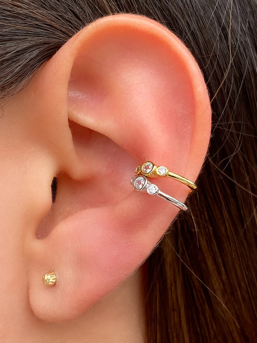 Ear Cuff Con Triple Zirconia