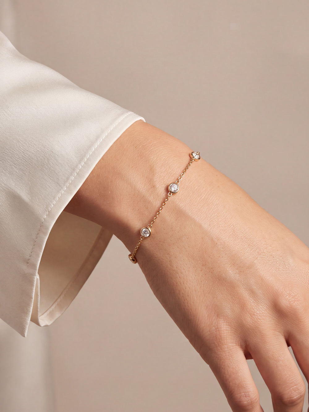 Pulsera Diamantes En Bisel Lab-Grown 1 Ct