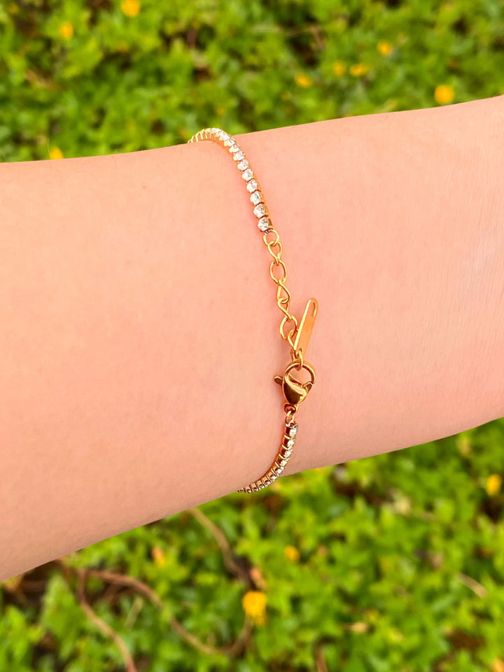 Pulsera Zirconias Con Moño