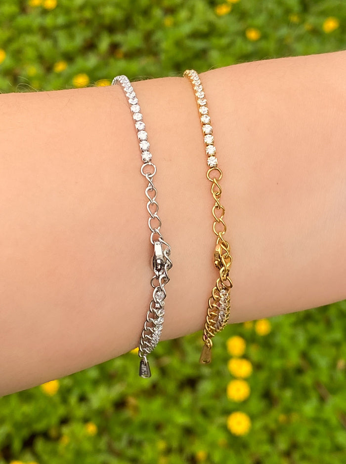 Pulsera Con Zirconias 2 mm