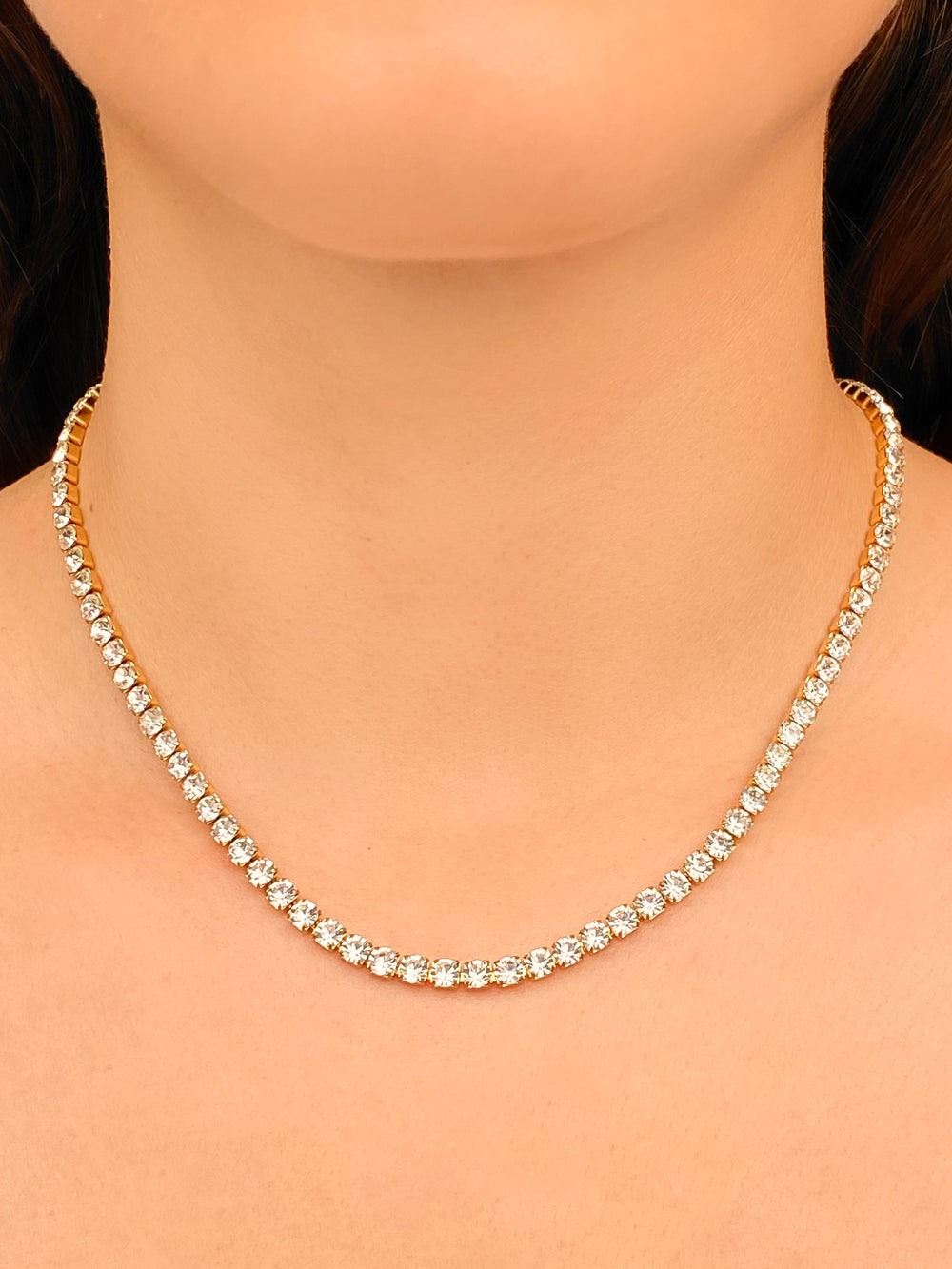 Collar Con Zirconias 3 mm Ajustable