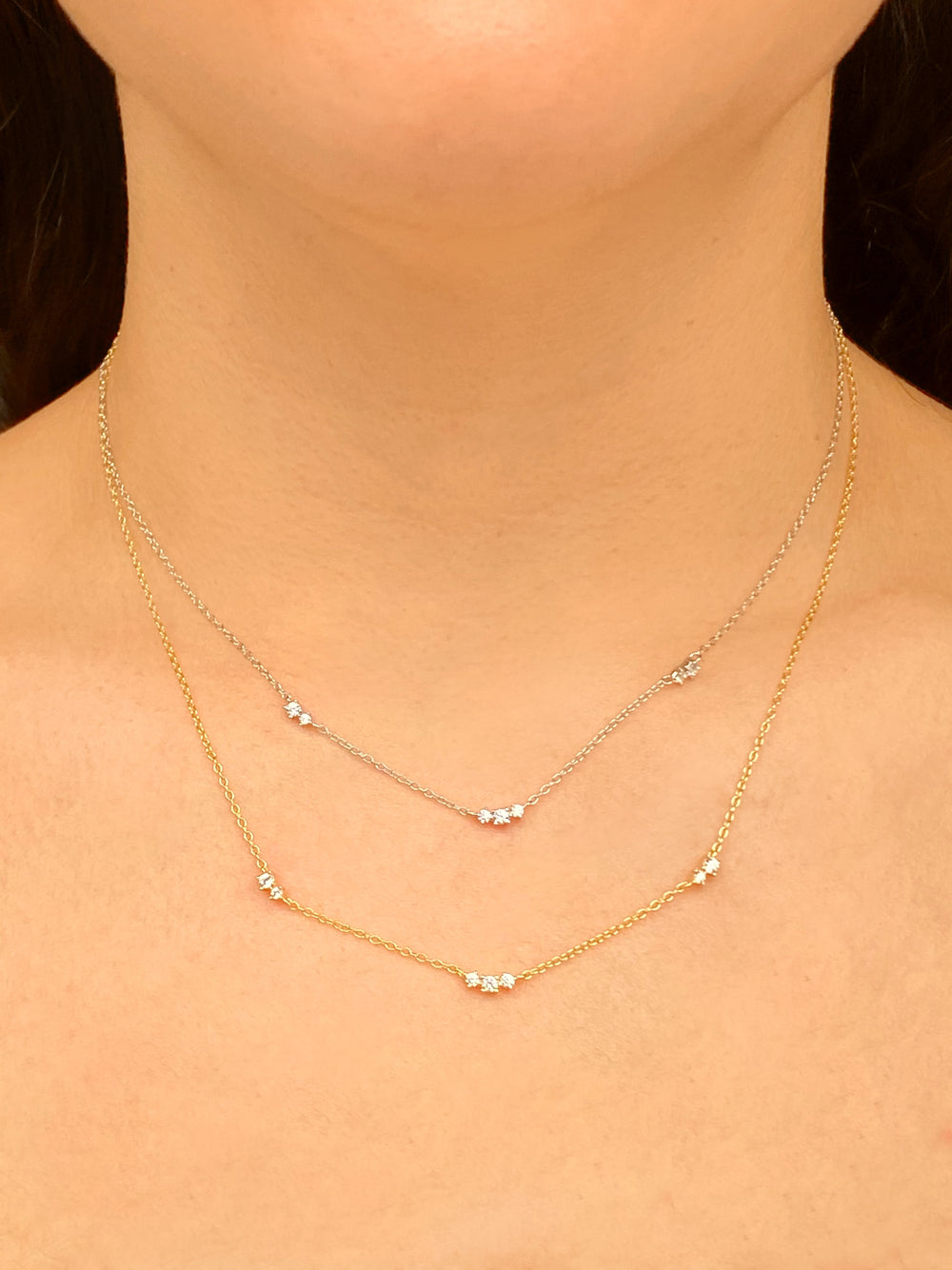 Collar Con Zirconias Intercaladas