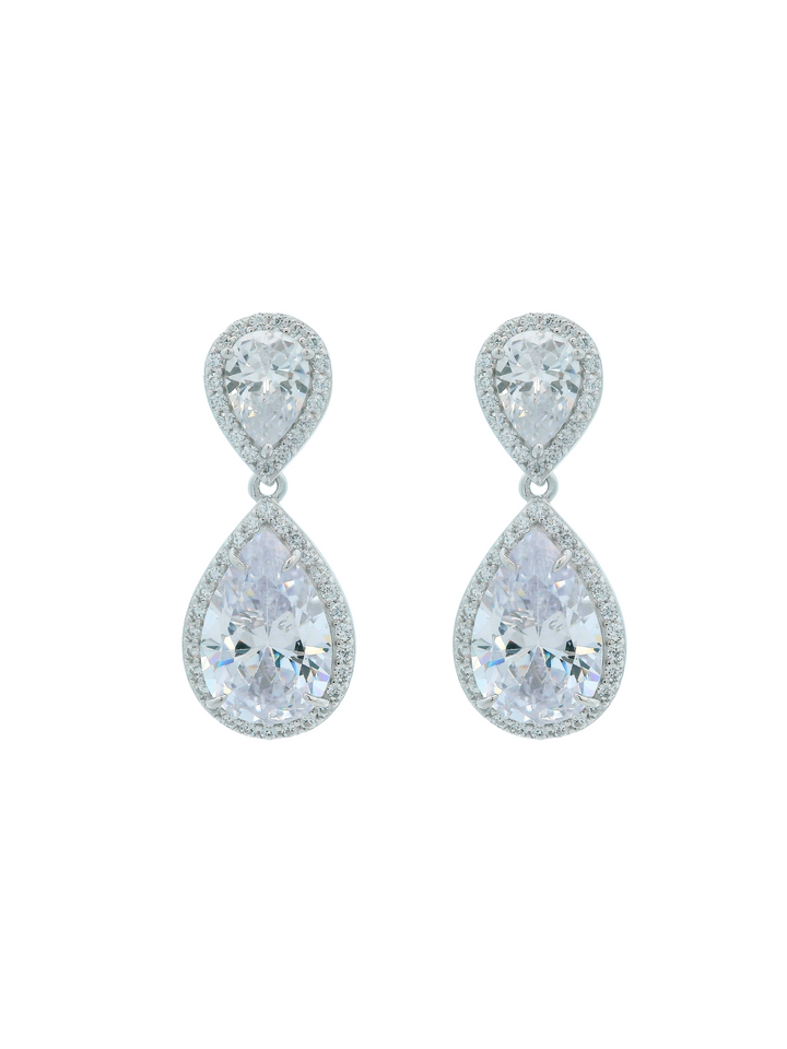 Par Arete Doble Gota Zirconia
