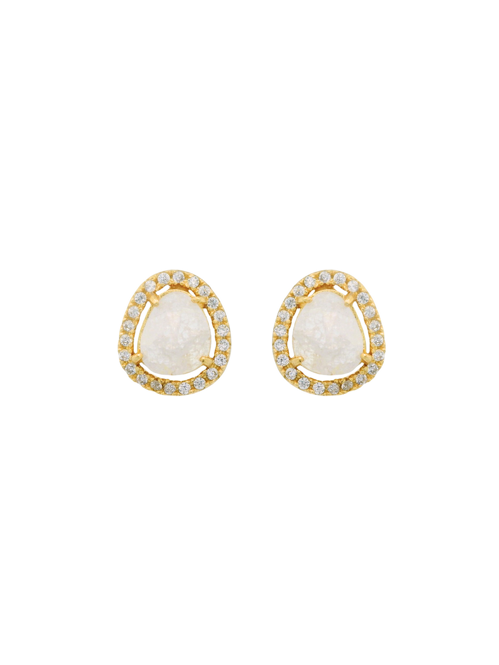 Par Arete Cuarzo Con Zirconias