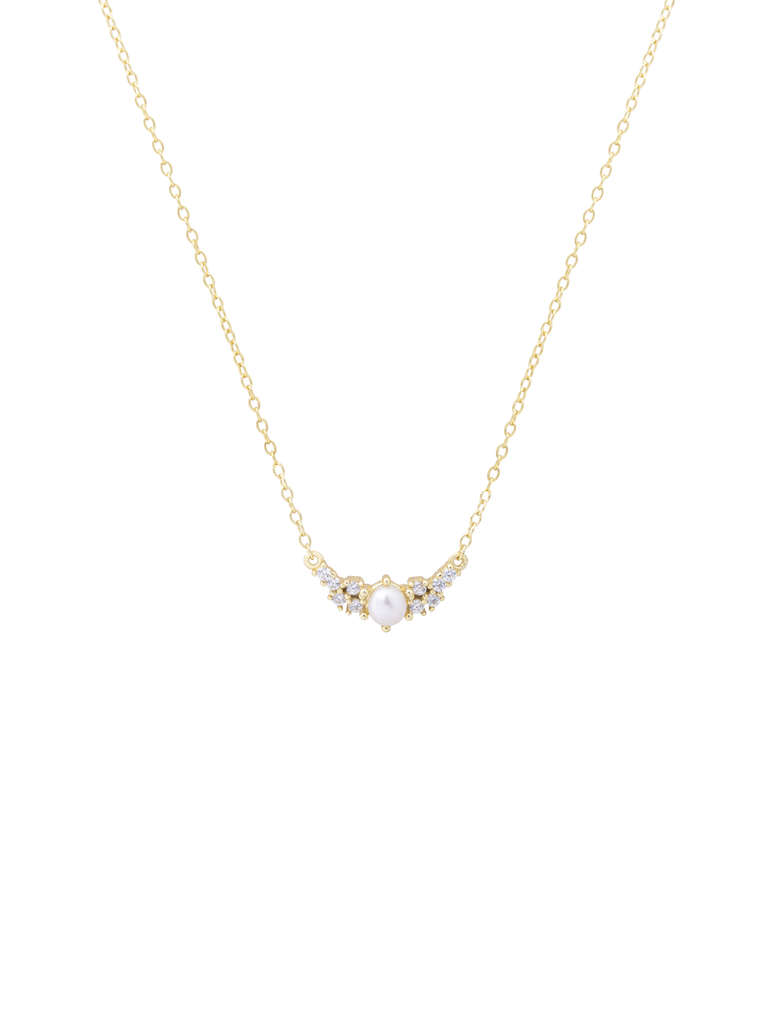 Collar Perla Central y Zirconias