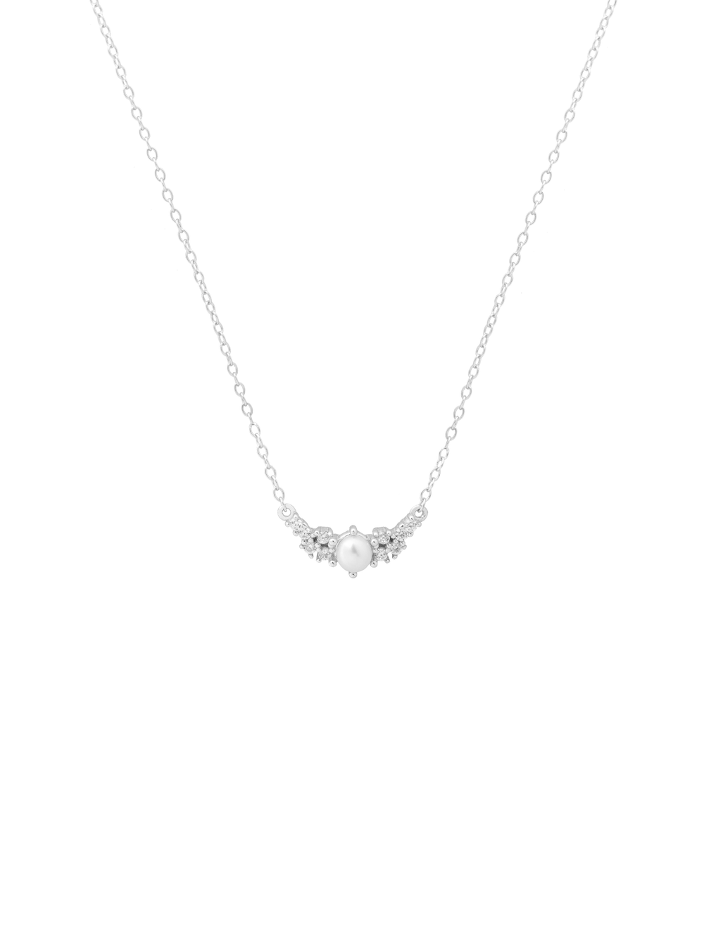 Collar Perla Central y Zirconias