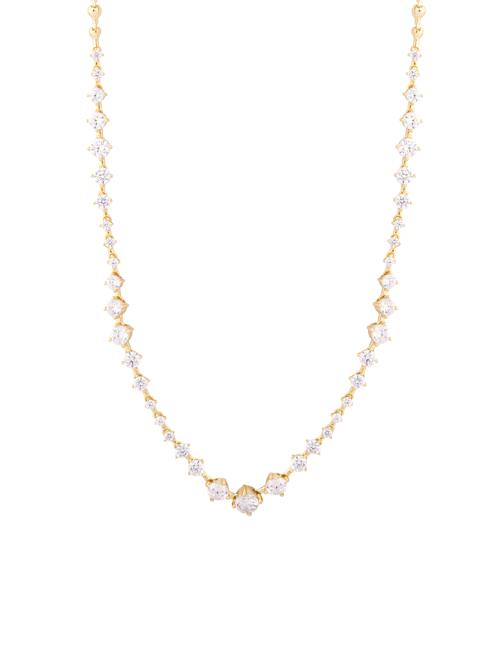 Collar Zirconias Con Bolitas