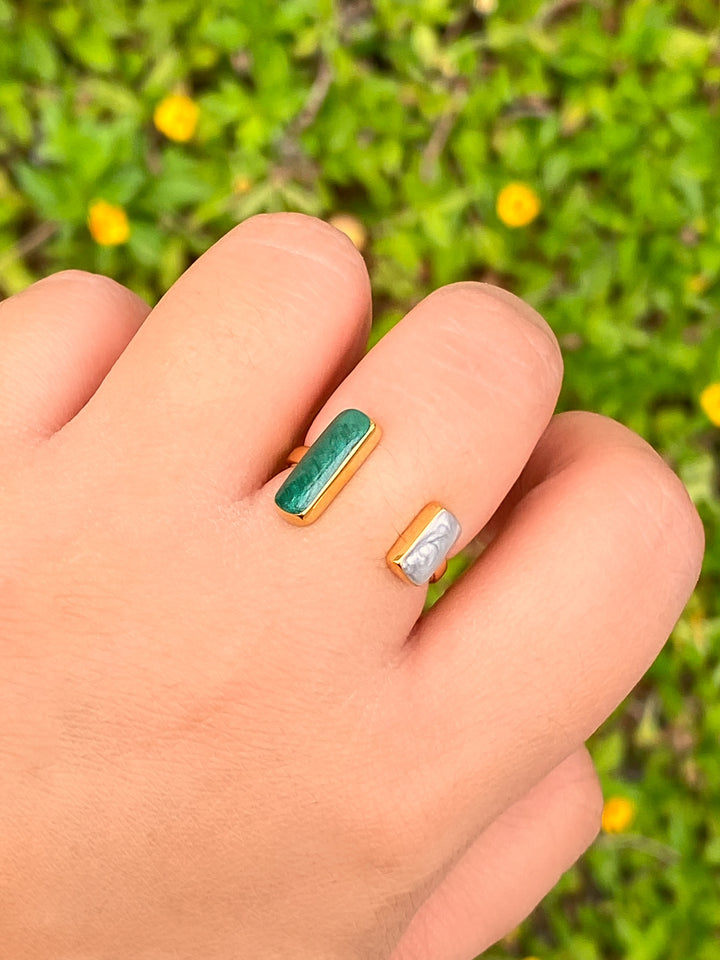 Anillo Ajustable Doble Linea