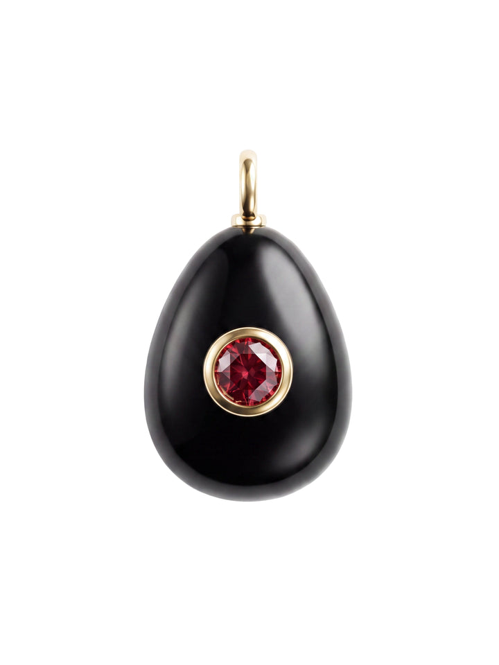 Dije Ovalado Con Centro Zirconia