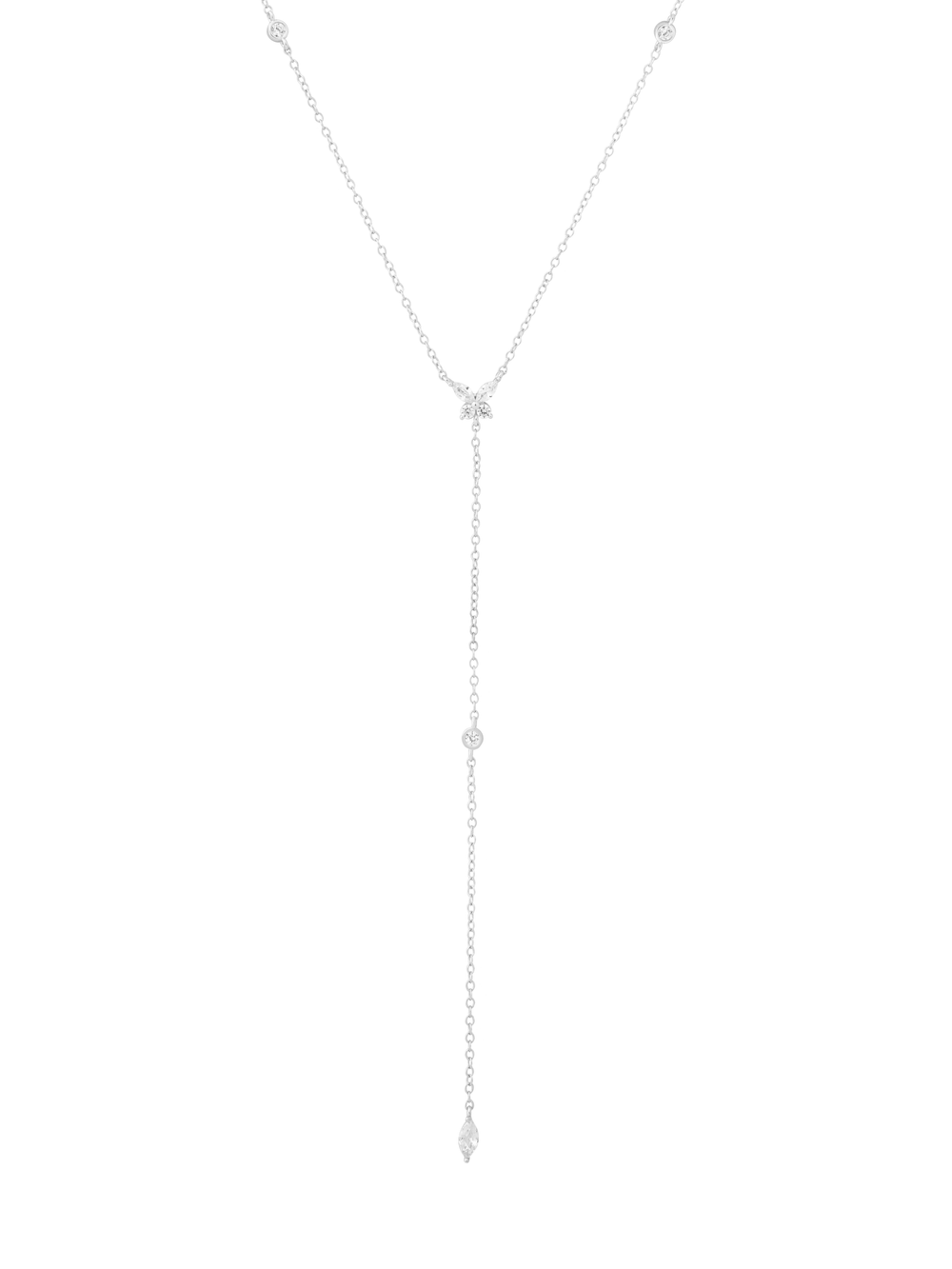 Collar Corbatin Mariposa Zirconias