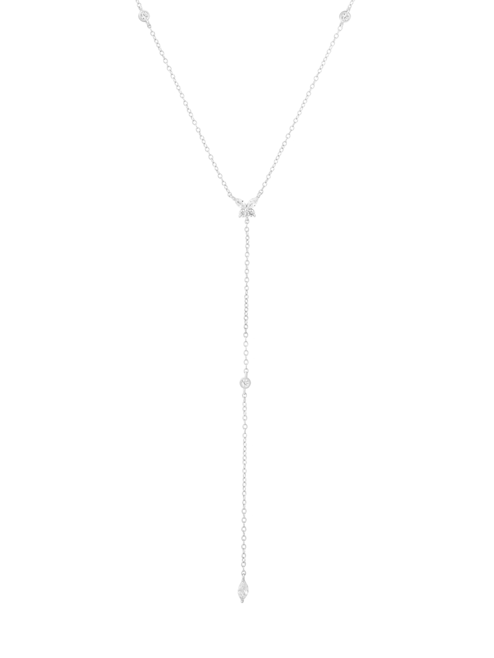 Collar Corbatin Mariposa Zirconias
