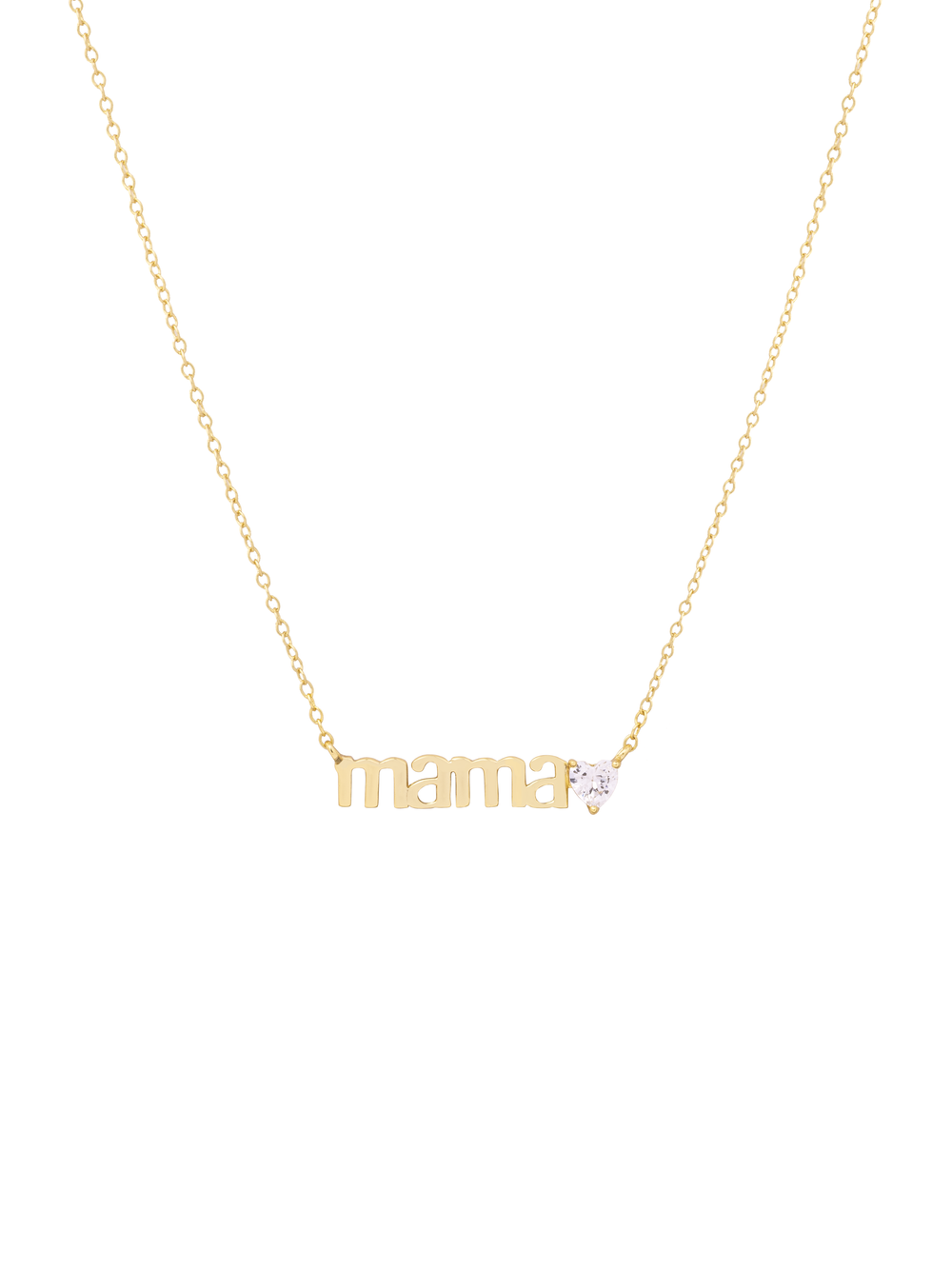 Collar Mama Con Corazon Zirconia
