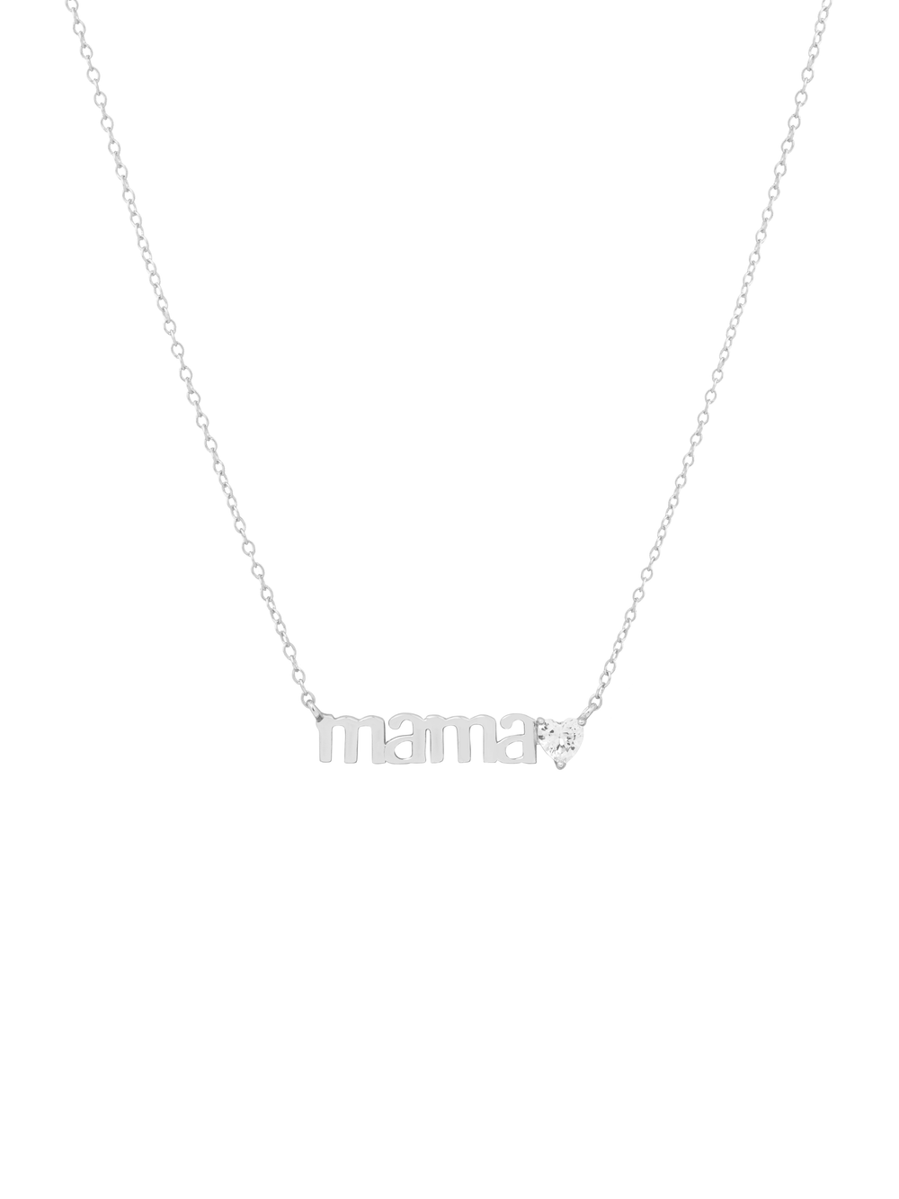 Collar Mama Con Corazon Zirconia