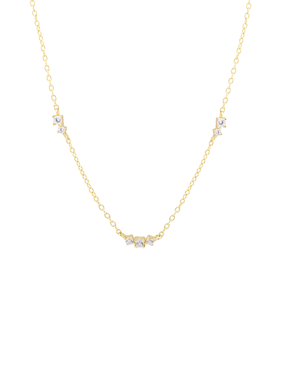 Collar Con Zirconias Intercaladas