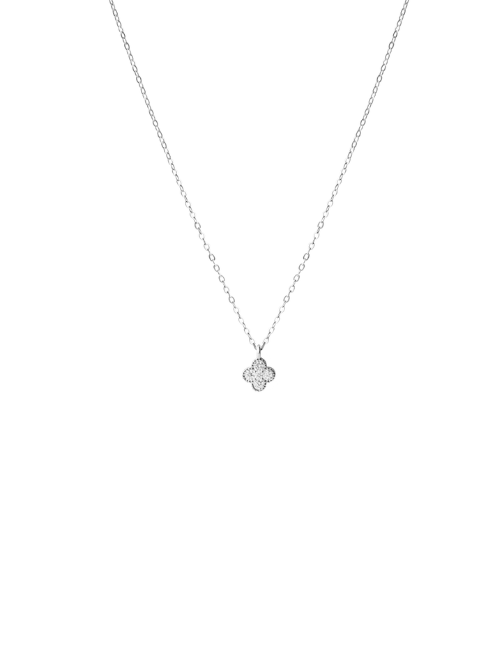 Collar Dije Trebol Moissanita 0.26 CT