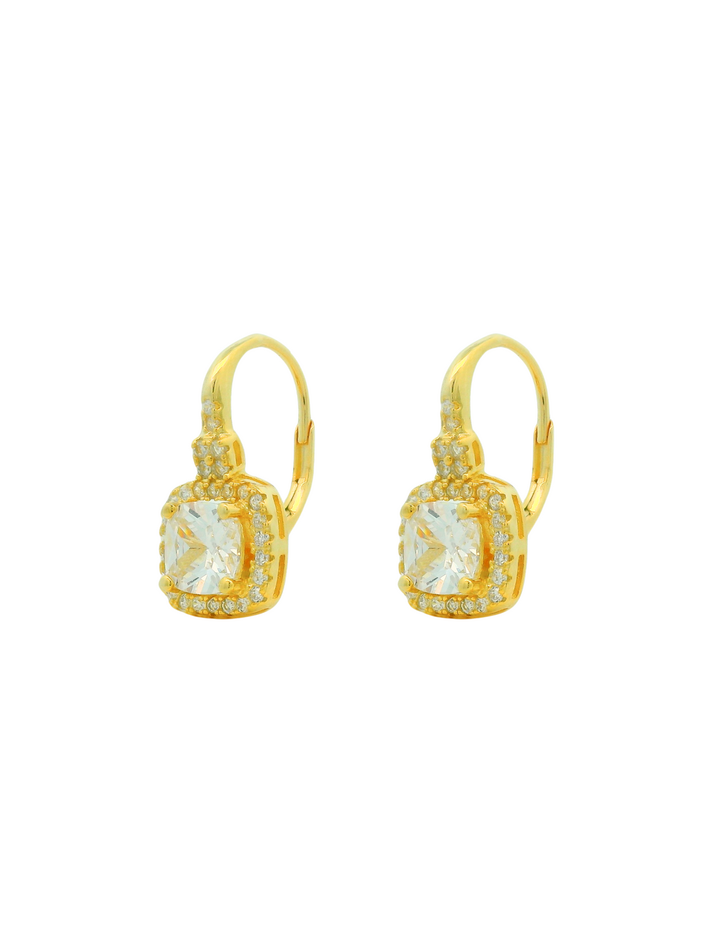 Par Arracada Con Zirconia Cuadrada