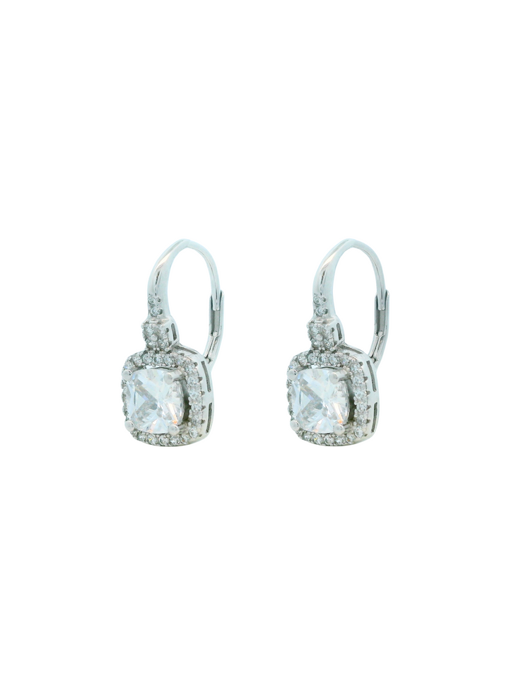 Par Arracada Con Zirconia Cuadrada