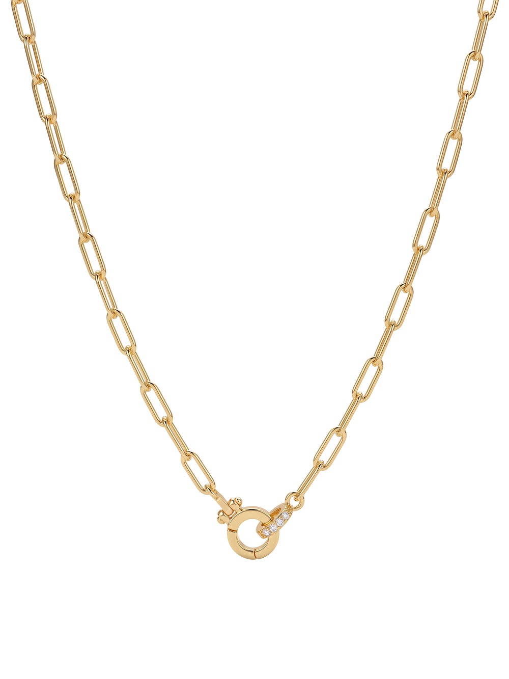 Collar Eslabon Tipo Clip Con Aros