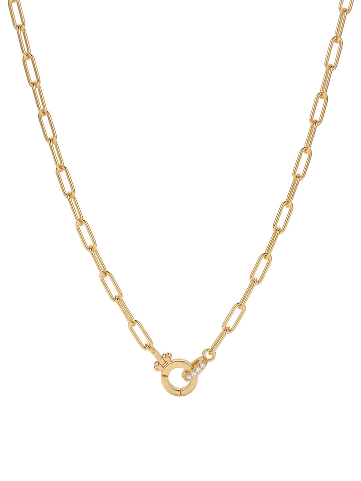 Collar Eslabon Tipo Clip Con Aros