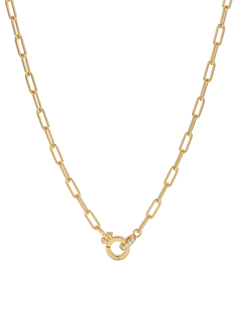 Collar Eslabon Tipo Clip Con Aros