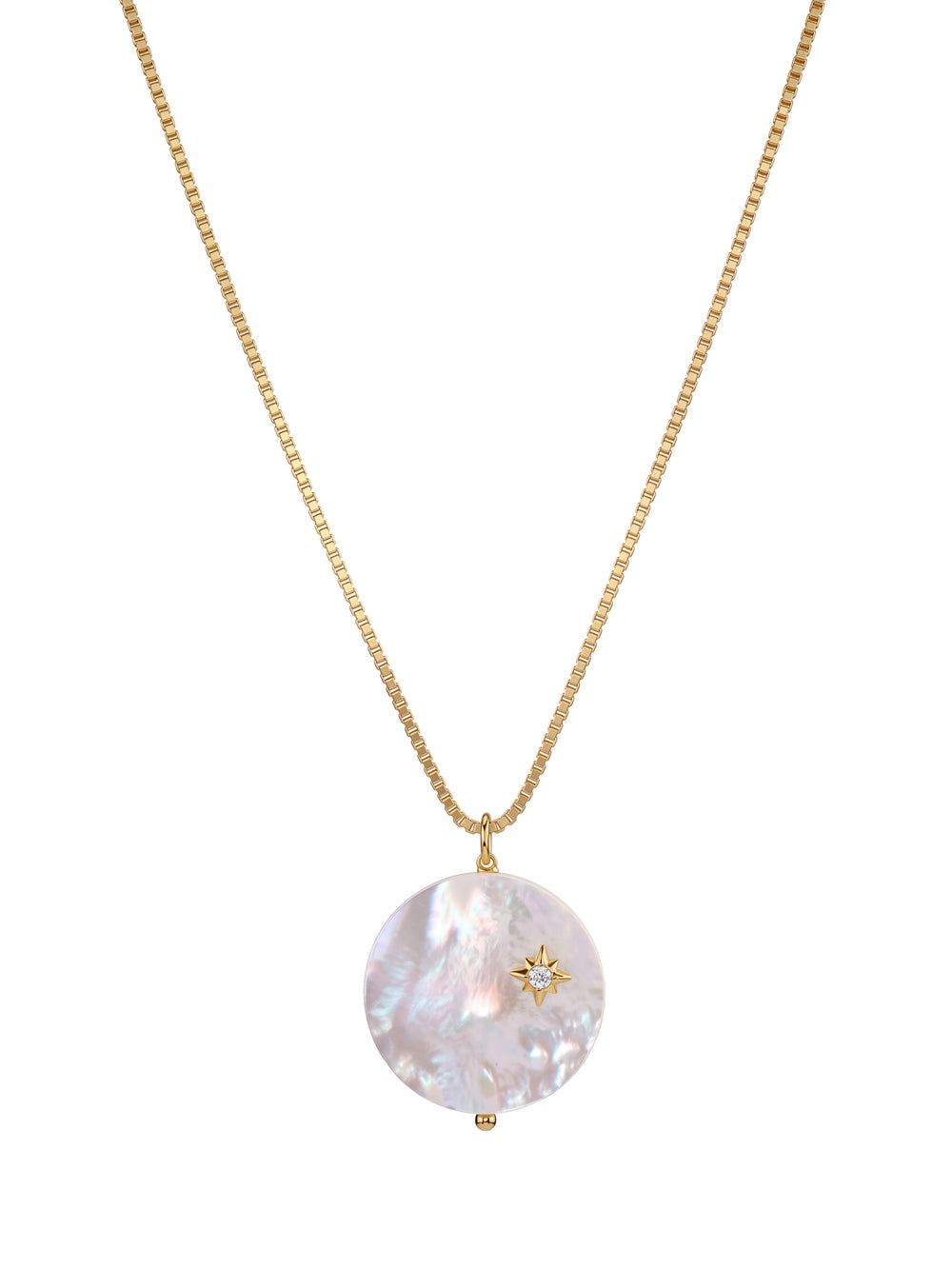 Collar Dije Madre Perla Con Zirconia