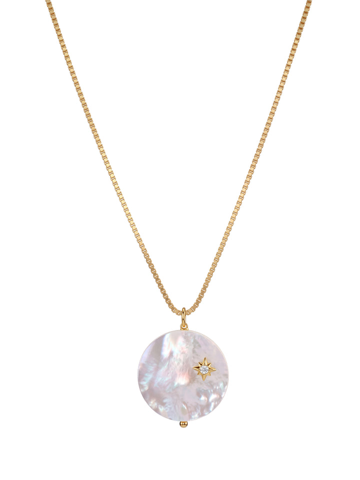Collar Dije Madre Perla Con Zirconia