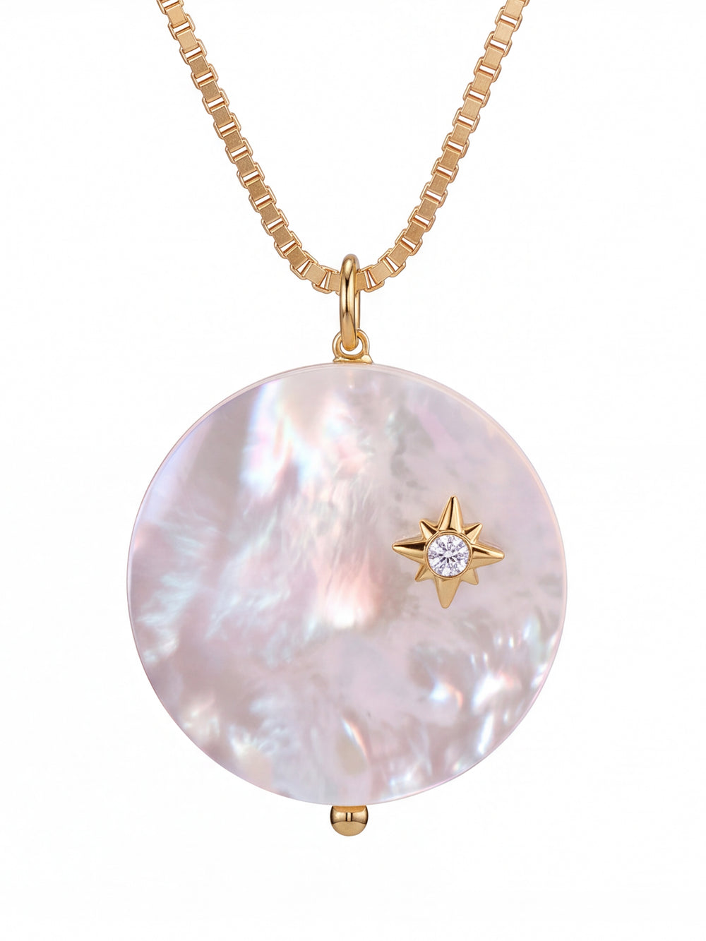 Collar Dije Madre Perla Con Zirconia