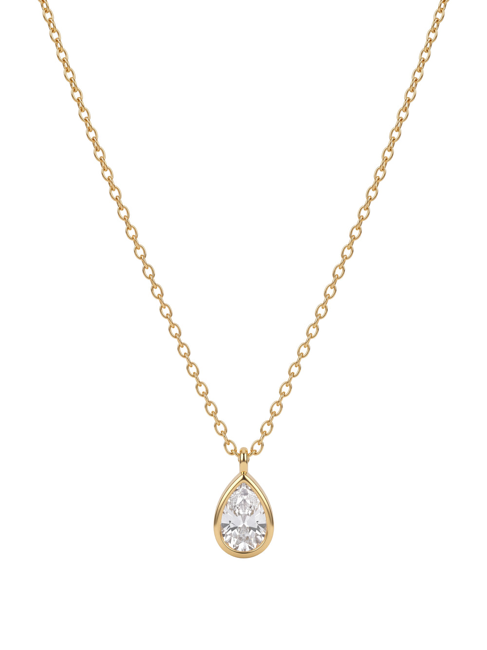 Collar Dije Zirconia Gota