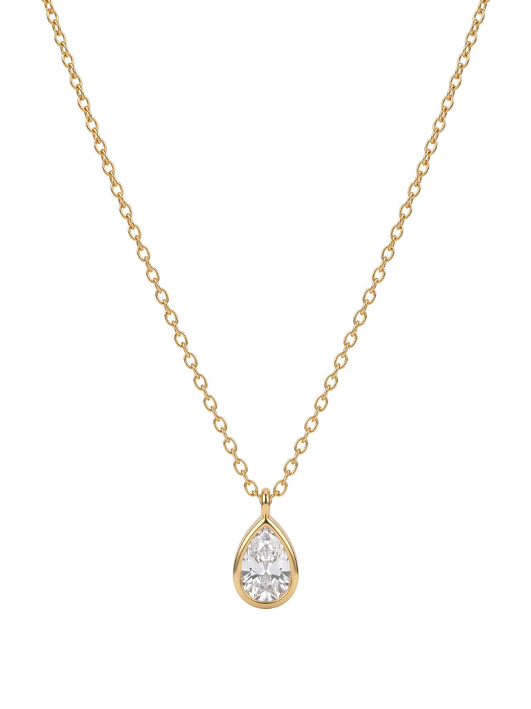 Collar Dije Zirconia Gota