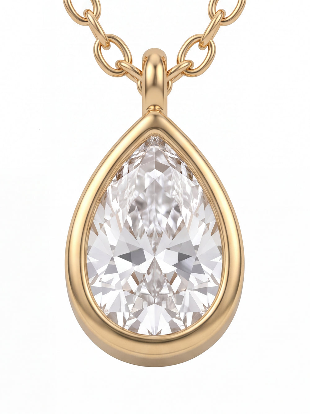Collar Dije Zirconia Gota