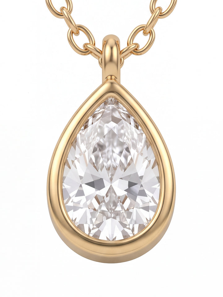Collar Dije Zirconia Gota