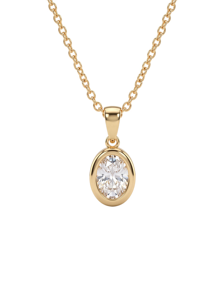 Collar Dije Zirconia Ovalada