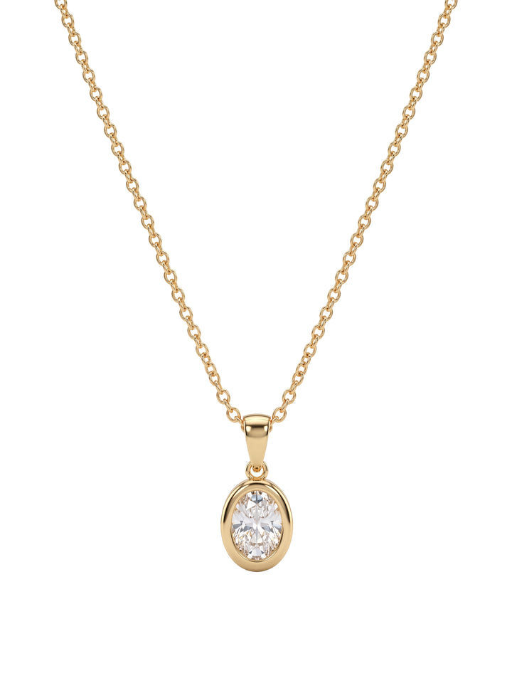 Collar Dije Zirconia Ovalada