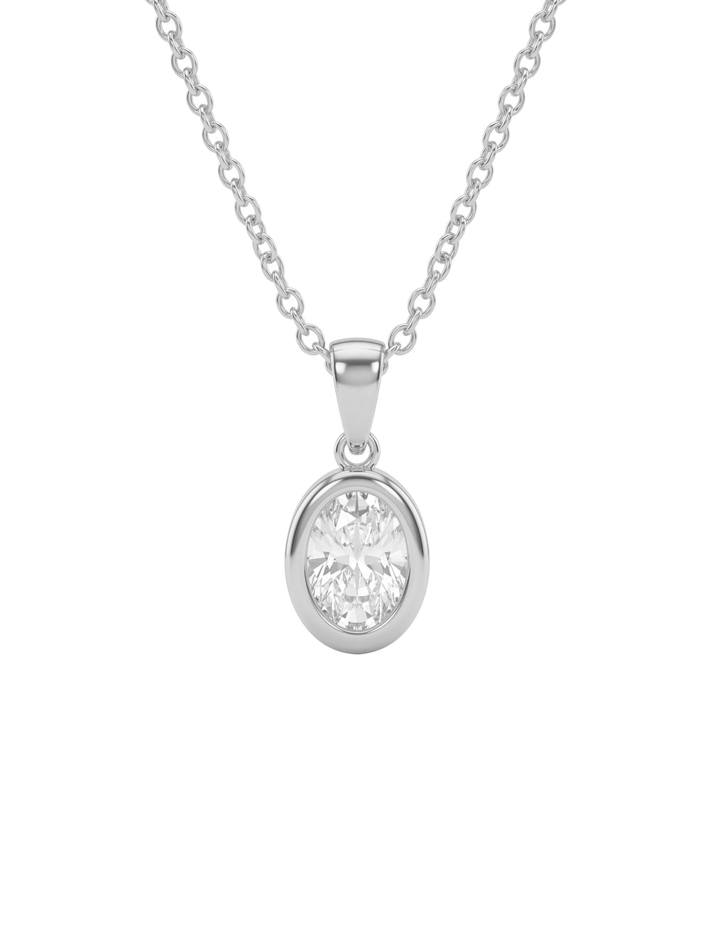 Collar Dije Zirconia Ovalada